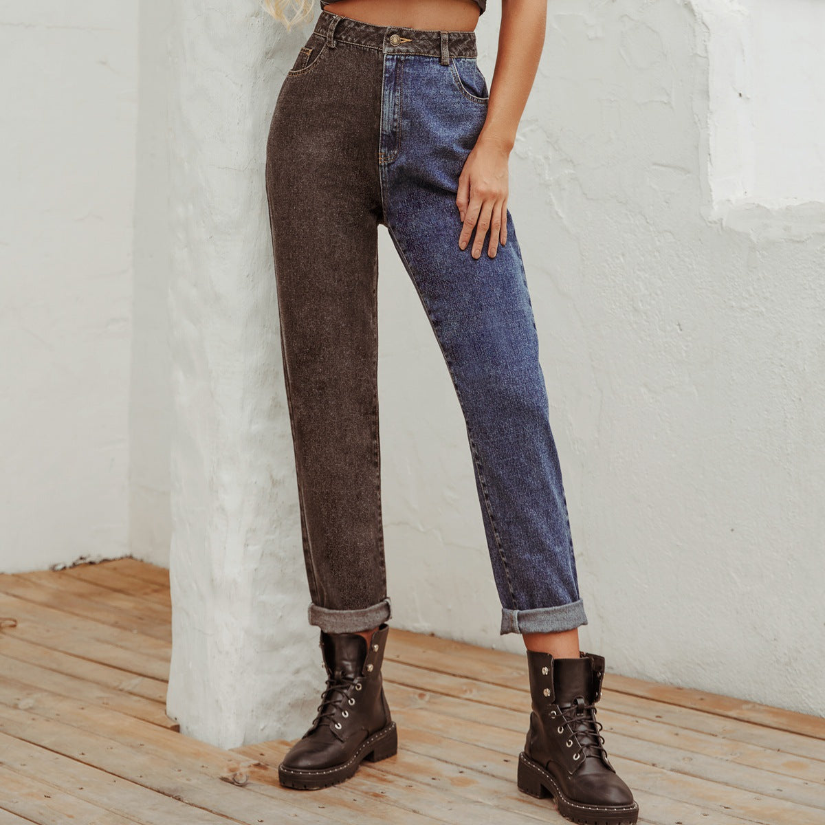 Split Tone Statement Jeans