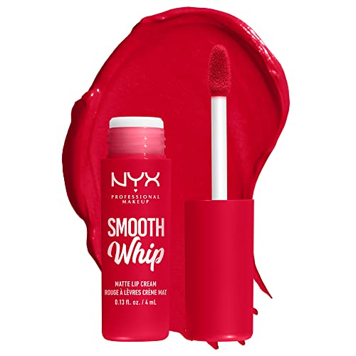 NYX PROFESSIONAL MAKEUP Smooth Whip Matte Lip Cream, Long Lasting, Moisturizing, Vegan Liquid Lipstick - Chocolate Mousse (Deep Red Brown)