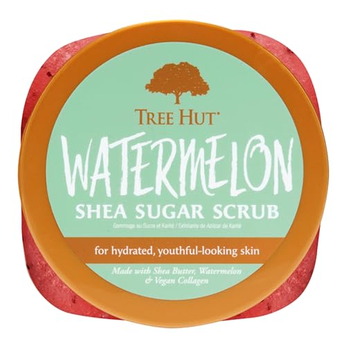 Tree Hut Shea Sugar Scrub - Watermelon - 18 oz - Exfoliating Body Scrub for Smooth, Glowing Skin - Made with Real Sugar and Shea Butter