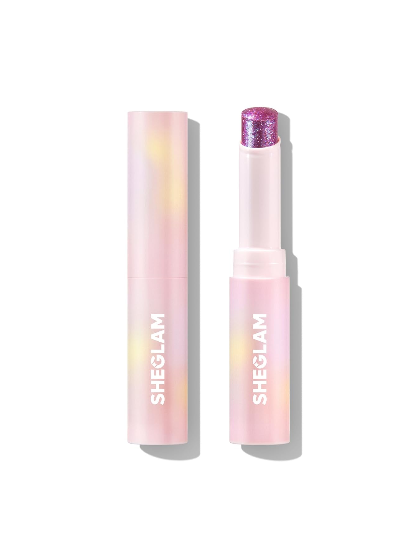 SHEGLAM Crystal Jelly Glaze Stick Eye Shadow Stick Eyeliner Brightener Pencil Crayon with Brush Easy to Blend Long Lasting Shimmer Eyeshadow-Rosy Gem