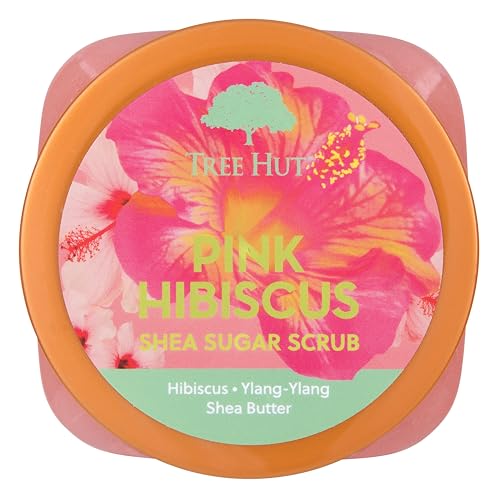 Tree Hut Moroccan Rose Shea Sugar Scrub | Exfoliating Body Scrub Removes Dead, Dry Skin for a Soft & Hydrated Feel | Nourishing Essential Body Care | 18 fl oz.