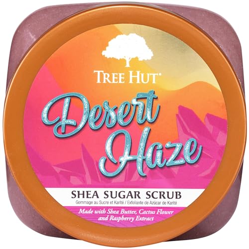 Tree Hut Moroccan Rose Shea Sugar Scrub | Exfoliating Body Scrub Removes Dead, Dry Skin for a Soft & Hydrated Feel | Nourishing Essential Body Care | 18 fl oz.