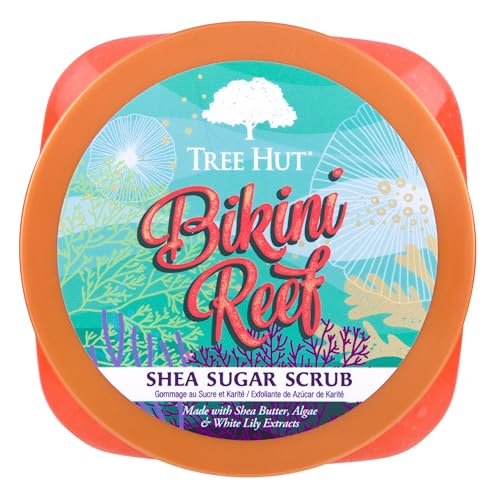 Tree Hut Moroccan Rose Shea Sugar Scrub | Exfoliating Body Scrub Removes Dead, Dry Skin for a Soft & Hydrated Feel | Nourishing Essential Body Care | 18 fl oz.