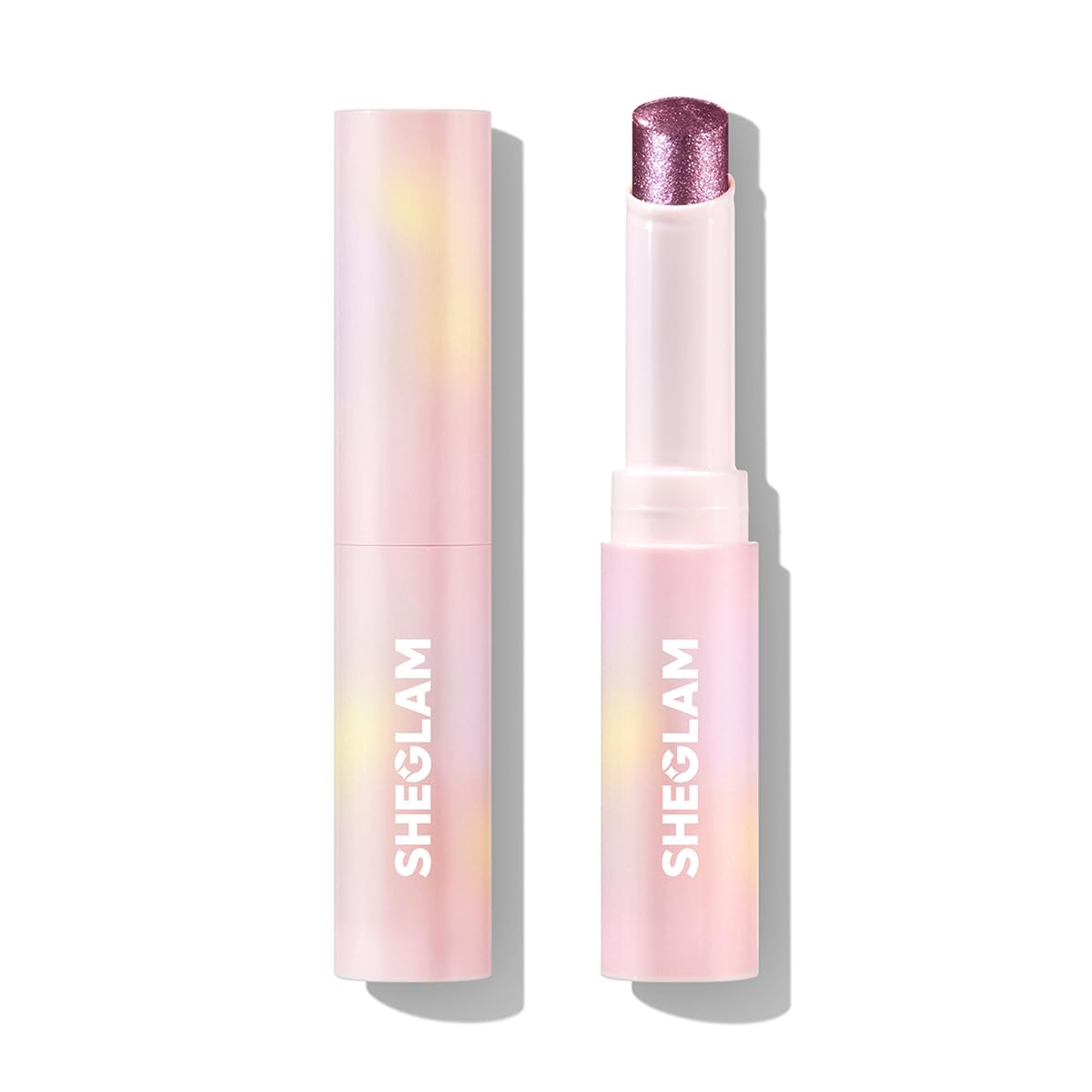SHEGLAM Crystal Jelly Glaze Stick Eye Shadow Stick Eyeliner Brightener Pencil Crayon with Brush Easy to Blend Long Lasting Shimmer Eyeshadow-Rosy Gem