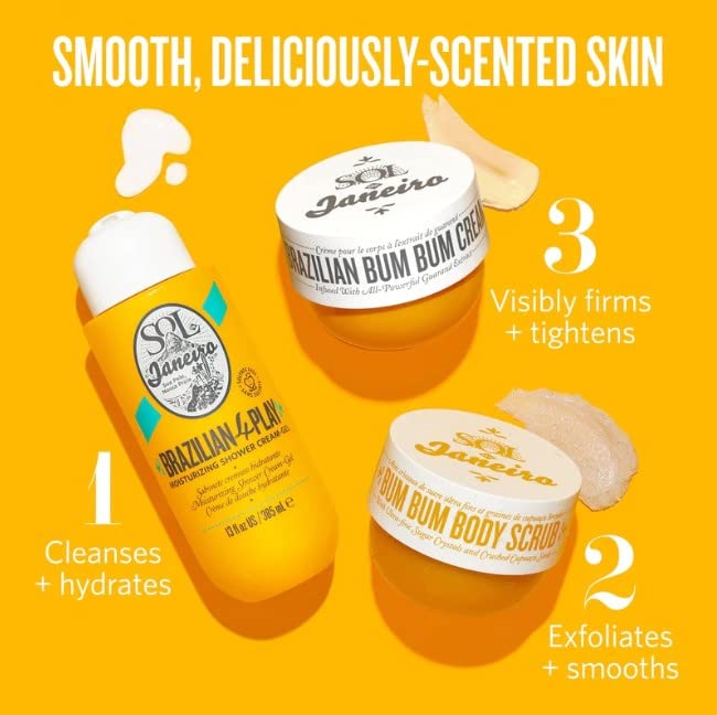 SOL DE JANEIRO Brazilian Play Moisturizing Shower Cream-Gel Body Wash - Premium Body Cleanser - Hydrating for Soft Skin