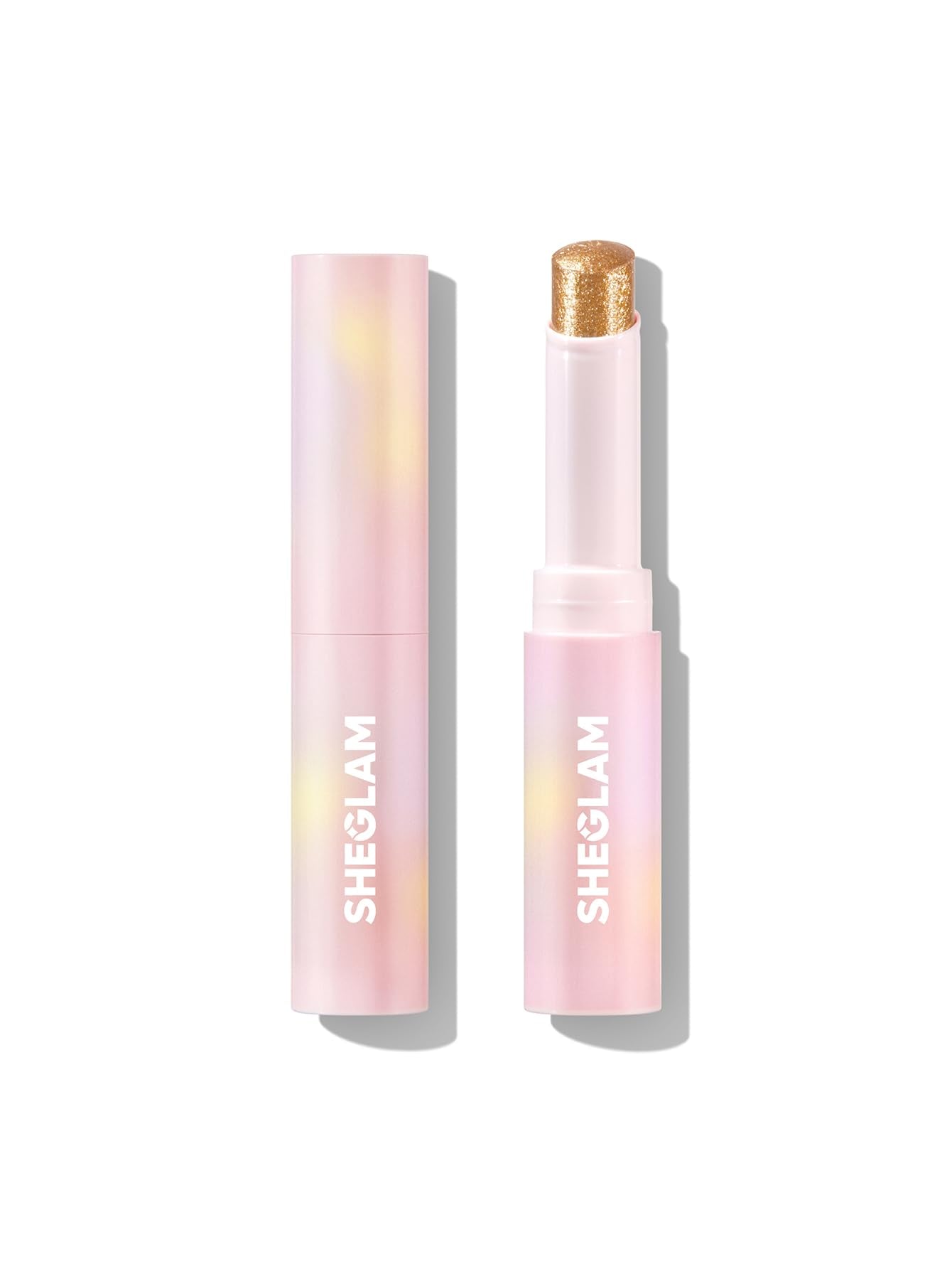 SHEGLAM Crystal Jelly Glaze Stick Eye Shadow Stick Eyeliner Brightener Pencil Crayon with Brush Easy to Blend Long Lasting Shimmer Eyeshadow-Rosy Gem