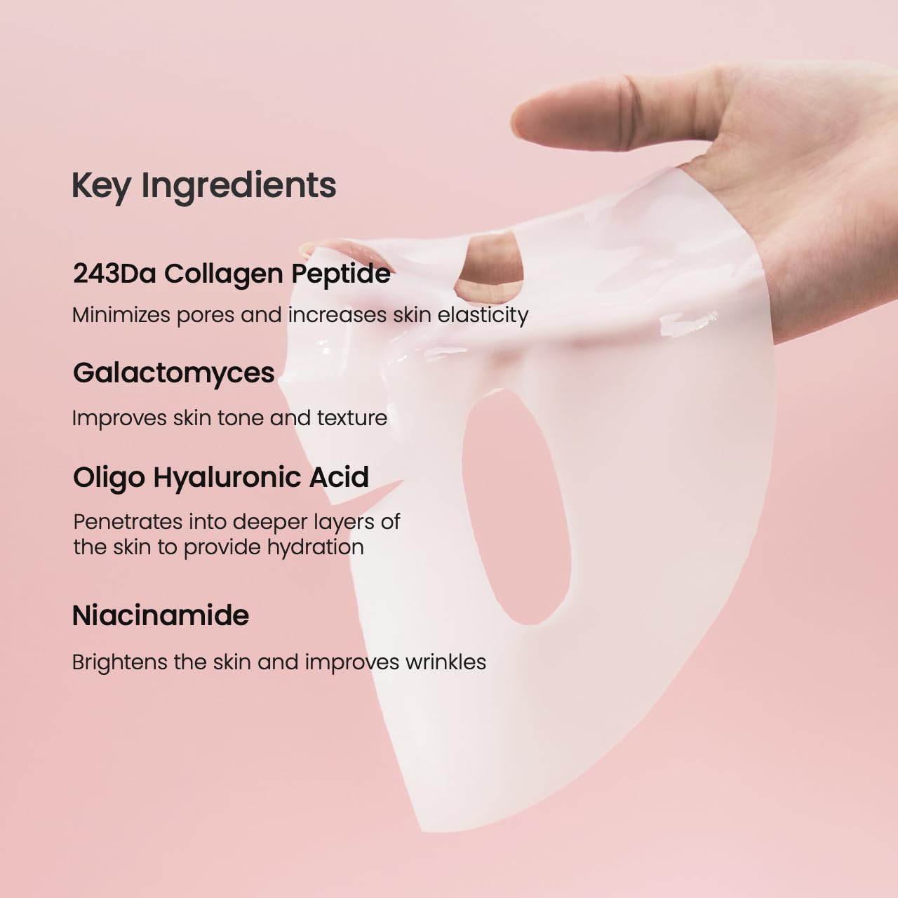 BIODANCE Bio-Collagen Real Deep Mask, Hydrating Overnight Hydrogel Mask, Pore Minimizing, Elasticity Improvement, 34g x16ea