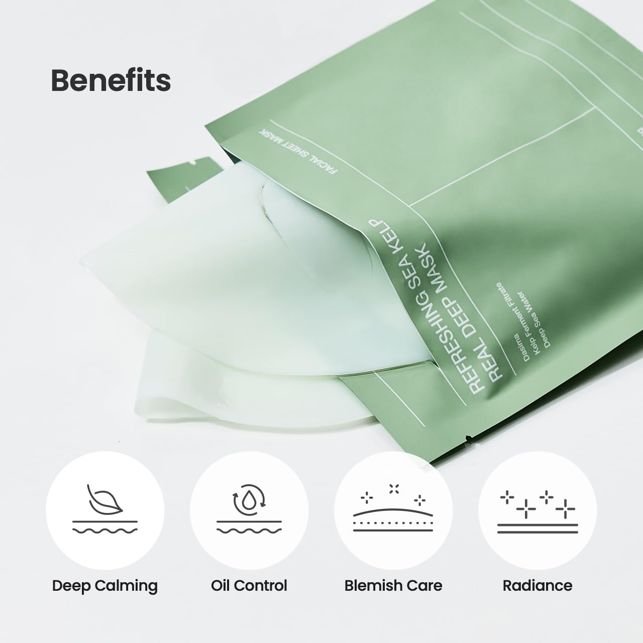 BIODANCE Sea Kelp Day & Night Gel Duo: Sea Kelp Hydrogel Mask & Sea Kelp Gel Toner Pads, Calming & Soothing, Sebum Control for Sensitive Skin, Oily Skin, 4 Masks + 60 Pads