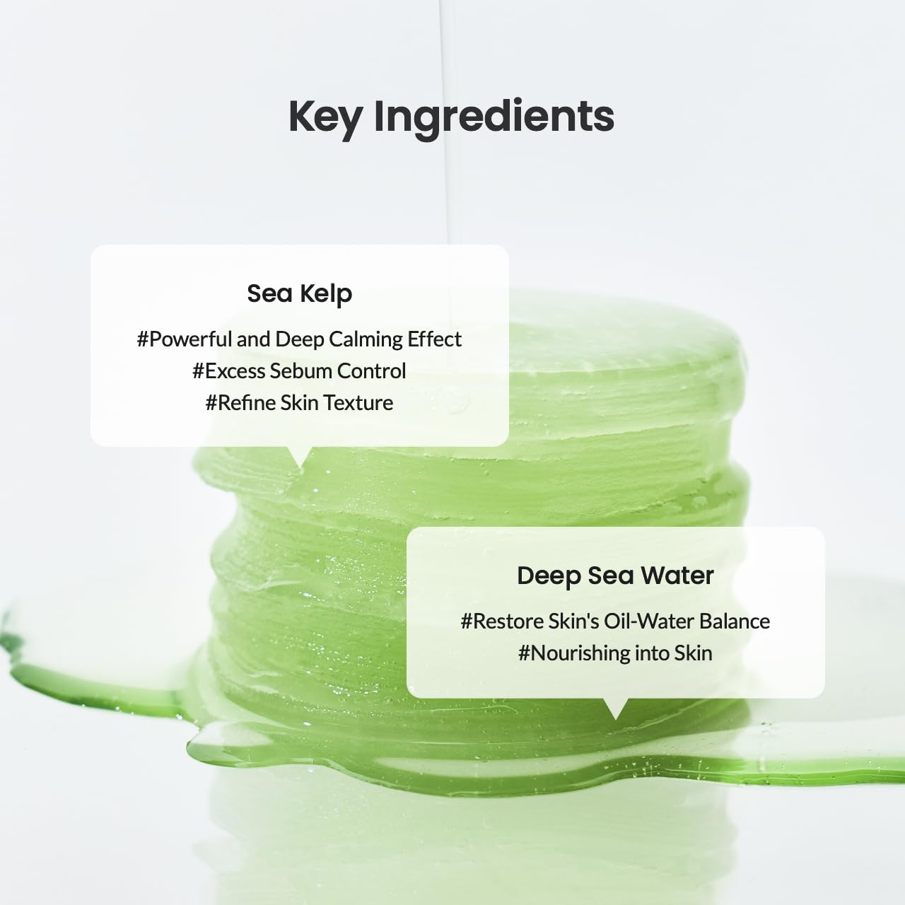 BIODANCE Sea Kelp Day & Night Gel Duo: Sea Kelp Hydrogel Mask & Sea Kelp Gel Toner Pads, Calming & Soothing, Sebum Control for Sensitive Skin, Oily Skin, 4 Masks + 60 Pads