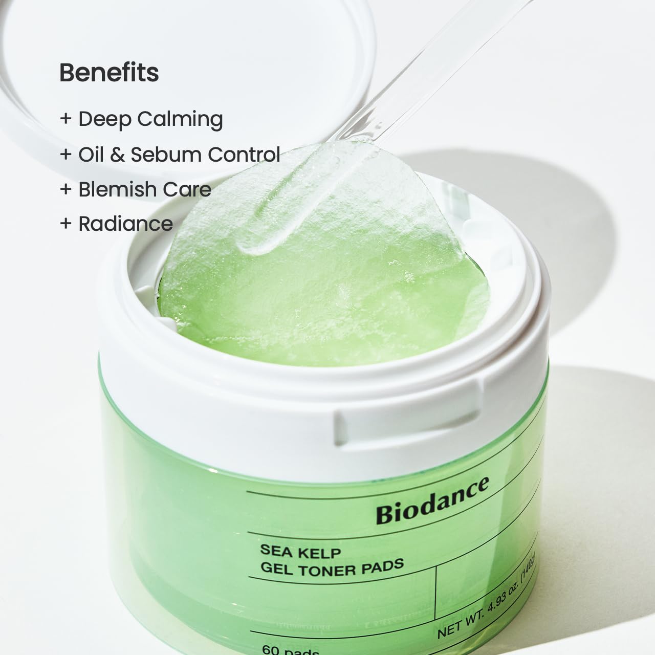 Biodance Collagen Gel Toner Pads, Pore Minimizer for Face, Improving Elasticity, Gentle Exfoliating Korean Toner Pads for Sensitive Skin, 4.93 fl.oz.(140g)*60Pads