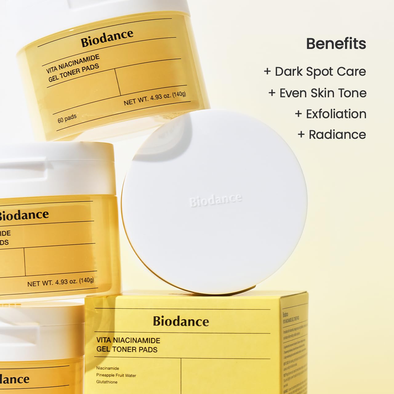 Biodance Collagen Gel Toner Pads, Pore Minimizer for Face, Improving Elasticity, Gentle Exfoliating Korean Toner Pads for Sensitive Skin, 4.93 fl.oz.(140g)*60Pads