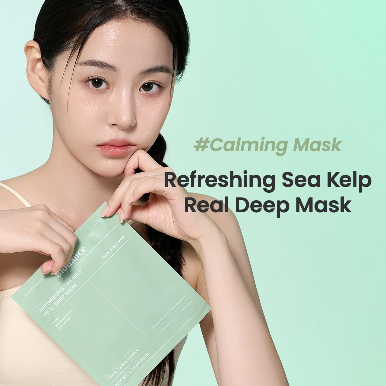 BIODANCE Sea Kelp Day & Night Gel Duo: Sea Kelp Hydrogel Mask & Sea Kelp Gel Toner Pads, Calming & Soothing, Sebum Control for Sensitive Skin, Oily Skin, 4 Masks + 60 Pads