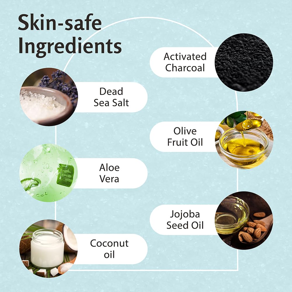 Arabica Coffee Scrub for Hands, Feet, and Body, Exfoliating Scrub with Collagen and Stem Cells, Face Cleanser for Cellulite, Fine Lines, and Stretch Marks by M3 Naturals (1 Pack)