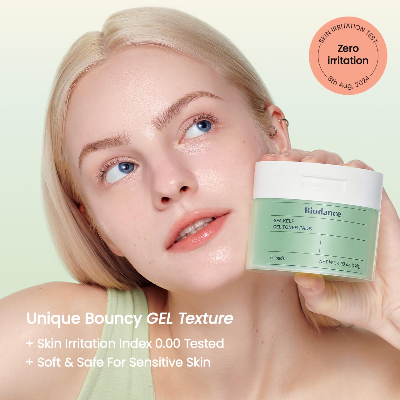 Biodance Collagen Gel Toner Pads, Pore Minimizer for Face, Improving Elasticity, Gentle Exfoliating Korean Toner Pads for Sensitive Skin, 4.93 fl.oz.(140g)*60Pads
