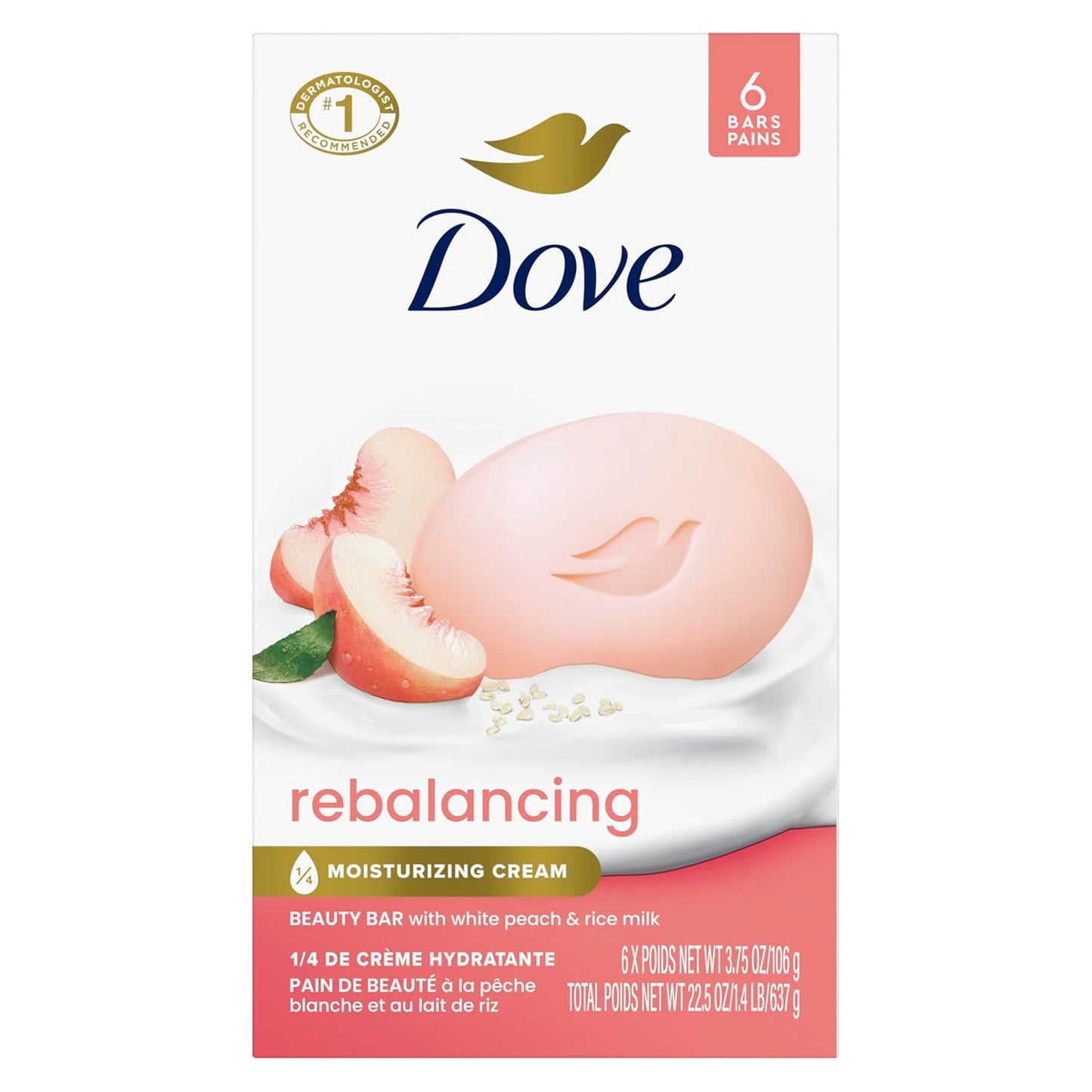 Dove Bar Soap 6 Count Dragon Fruit for Deep Nourishment for Calm, Replenished Skin 3.75 oz