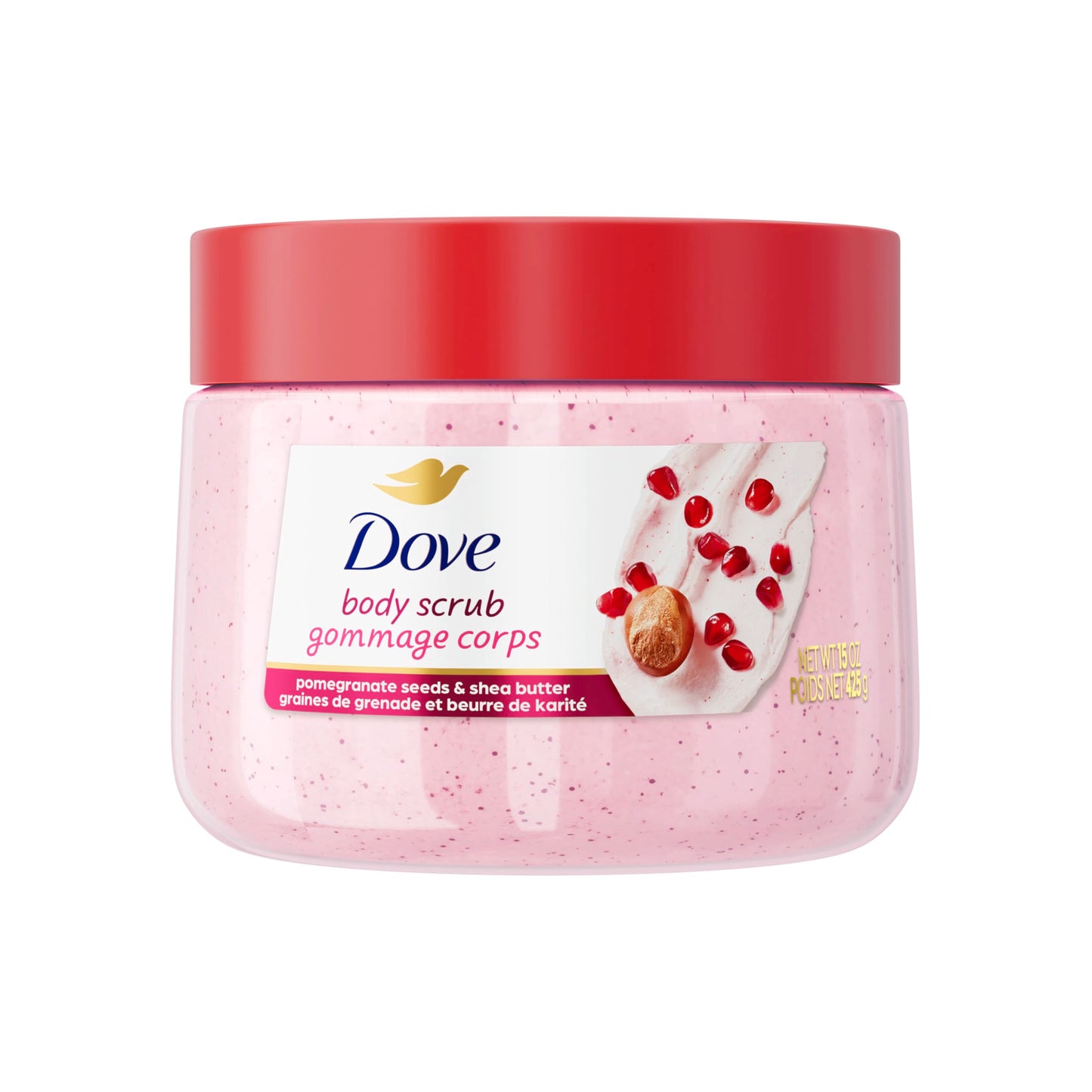 Dove Body Scrub Dragon Fruit & Coconut Cream Body Scrub Exfoliates and Deeply Nourishes for Smooth, Radiant Skin 15 oz