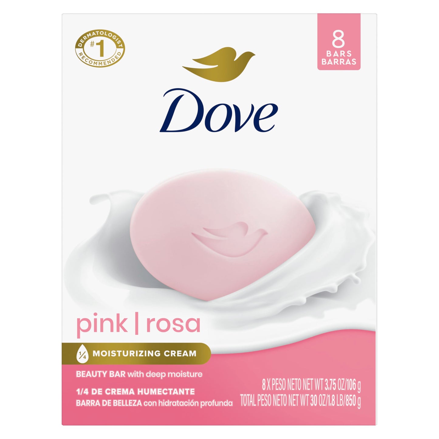 Dove Beauty Bar Soap Glowing Mango & Almond Butters, 8 Bars for Radiant Skin, Illuminates Skin 3.75 oz