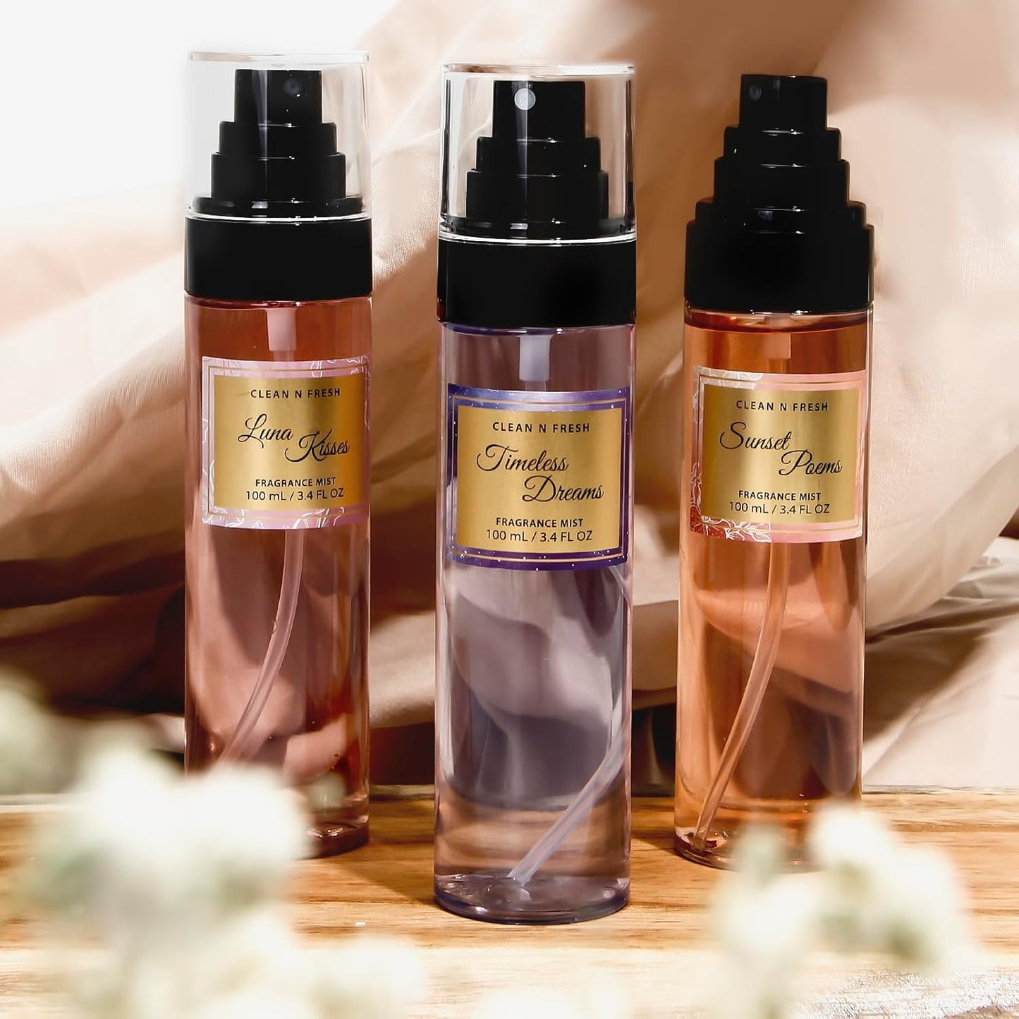 Body Mist for Women, Fragrance Mist, Womens Body Spray, Total 300ML, Fresh Floral