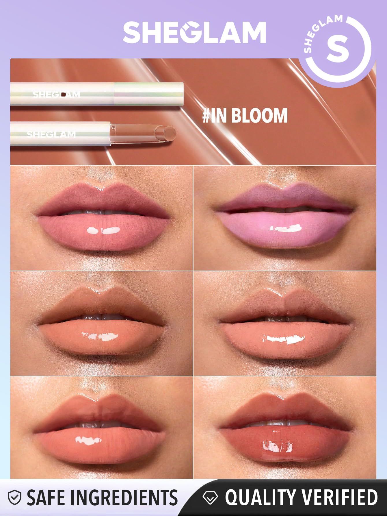 SHEGLAM PoutPerfect Moisturizing Solid Lip Gloss Non Sticky Lipstick with Coconut Oil - Pink Flamingo