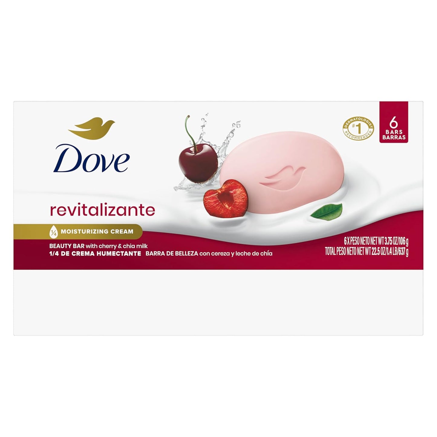 Dove Bar Soap 6 Count Dragon Fruit for Deep Nourishment for Calm, Replenished Skin 3.75 oz