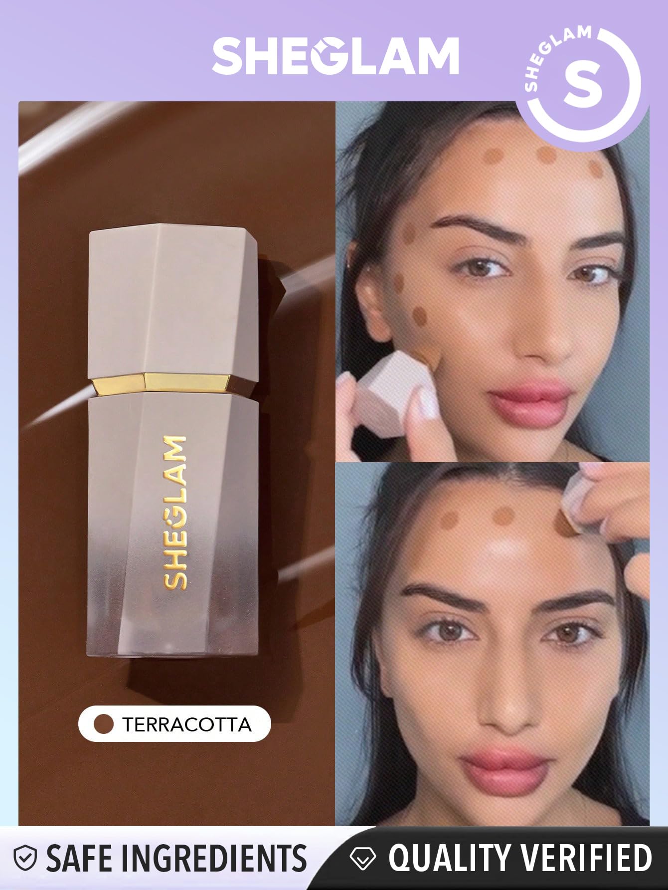 SHEGLAM Sun Sculpt Cool Toned Liquid Contour Stick Long Lasting Cream Bronzer Makeup - Soft Tan