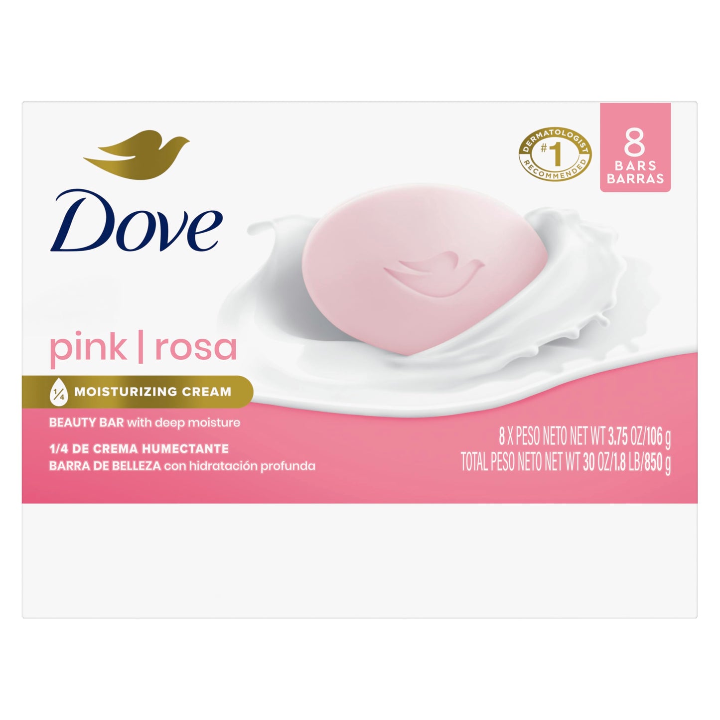 Dove Beauty Bar Soap Glowing Mango & Almond Butters, 8 Bars for Radiant Skin, Illuminates Skin 3.75 oz