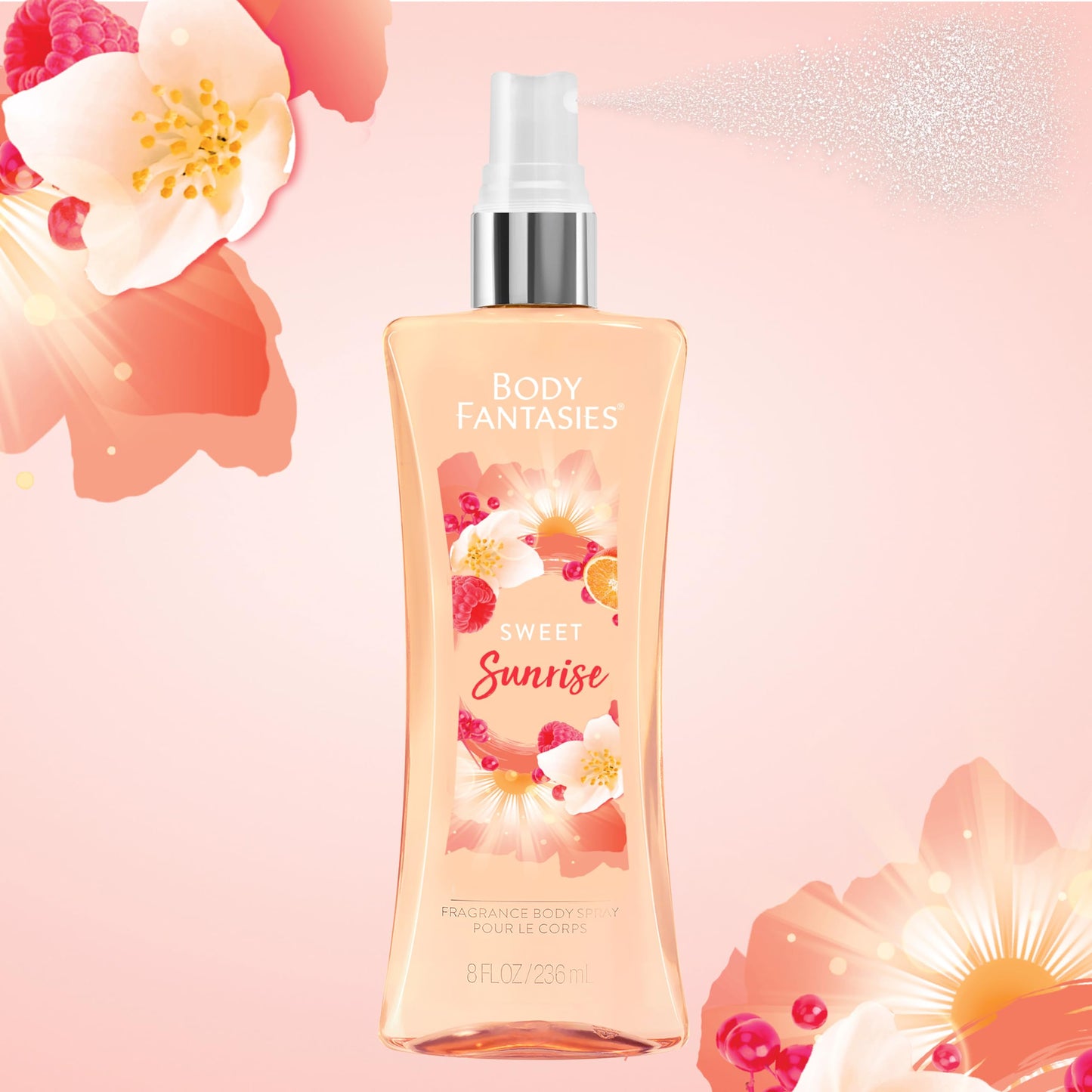 Body Fantasies Signature Fragrance Body Spray, Fresh White Musk, 8 Fluid Ounce