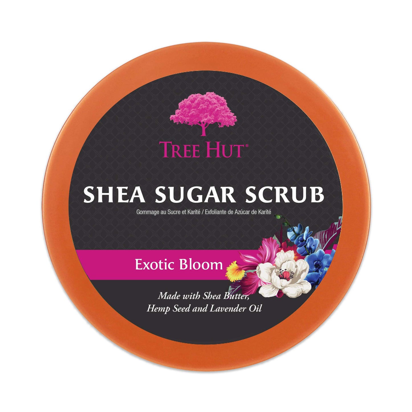 Tree Hut Moroccan Rose Shea Sugar Scrub | Exfoliating Body Scrub Removes Dead, Dry Skin for a Soft & Hydrated Feel | Nourishing Essential Body Care | 18 fl oz.