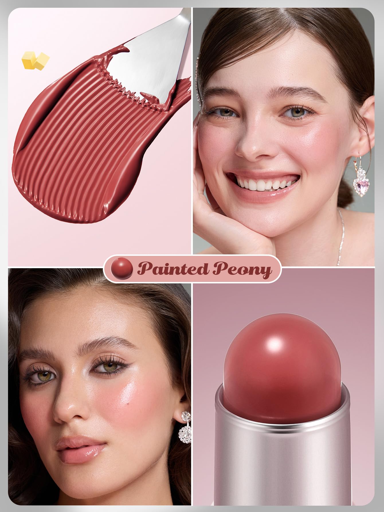 SHEGLAM Buttery Bliss Blush Stick Cream Milk Makeup Blush-Guava Juice