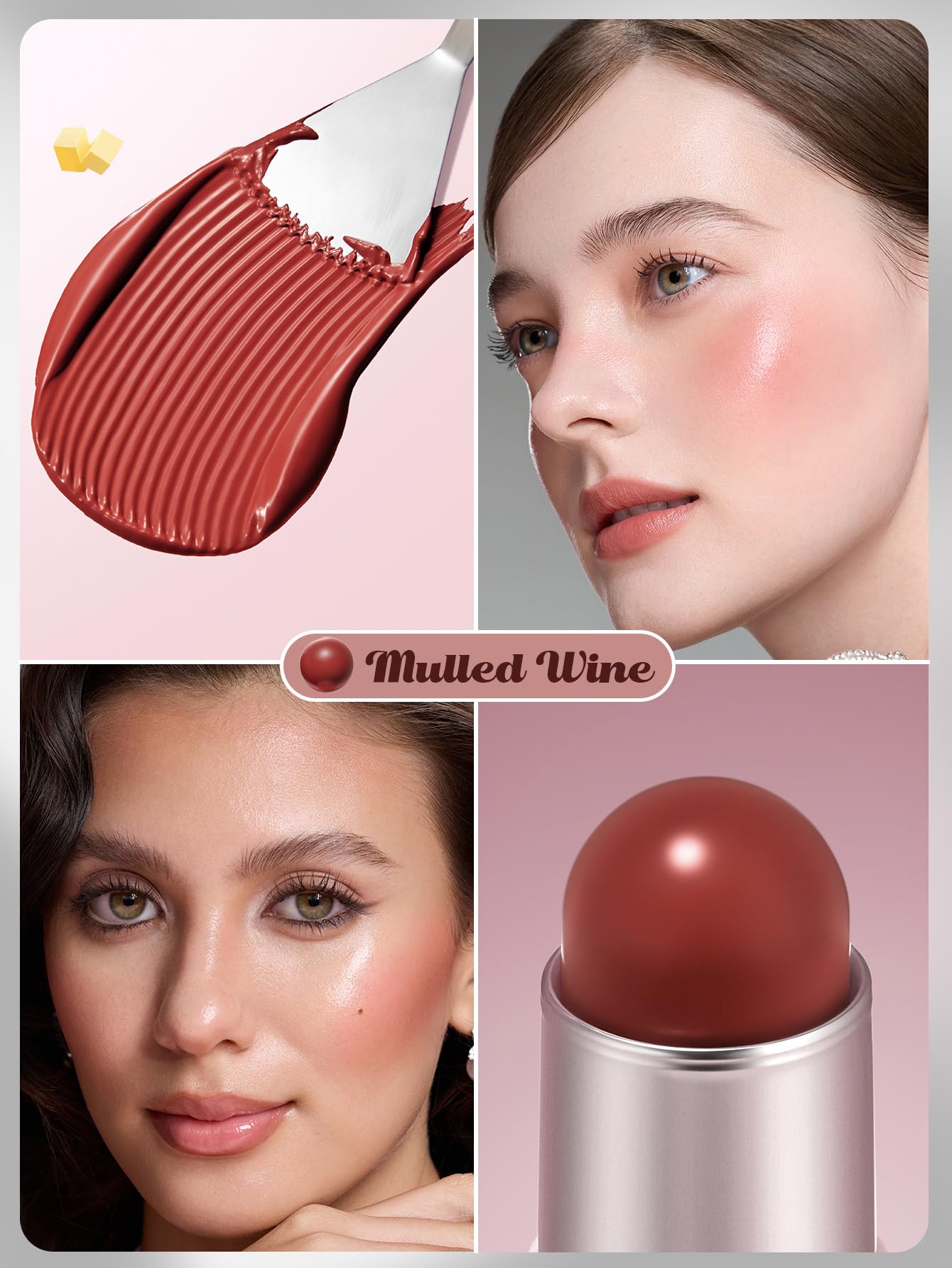 SHEGLAM Buttery Bliss Blush Stick Cream Milk Makeup Blush-Guava Juice