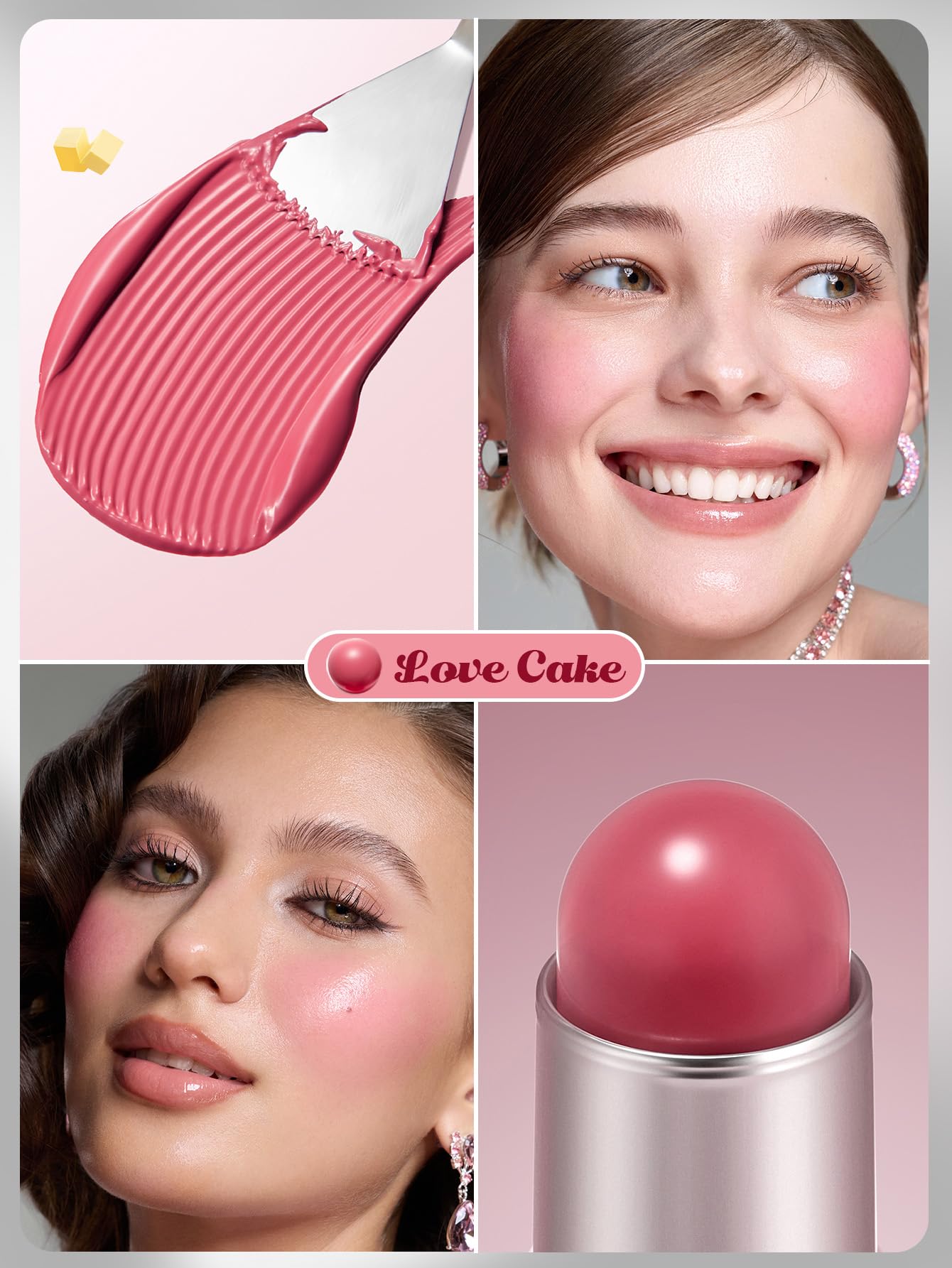 SHEGLAM Buttery Bliss Blush Stick Cream Milk Makeup Blush-Guava Juice