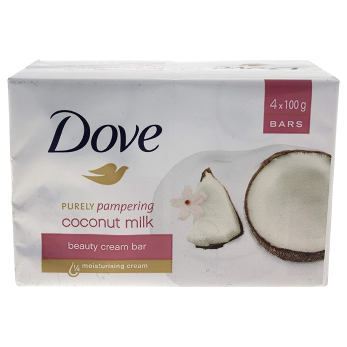 Dove Beauty Bar Soap Restoring Coconut & Cocoa Butter, 8 Bars for Restored Skin, Nourishes Skin 3.75 oz