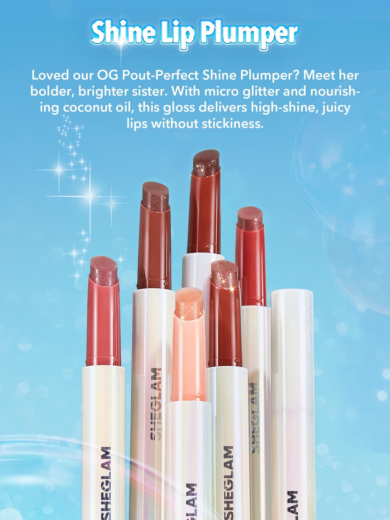 SHEGLAM PoutPerfect Moisturizing Solid Lip Gloss Non Sticky Lipstick with Coconut Oil - Pink Flamingo