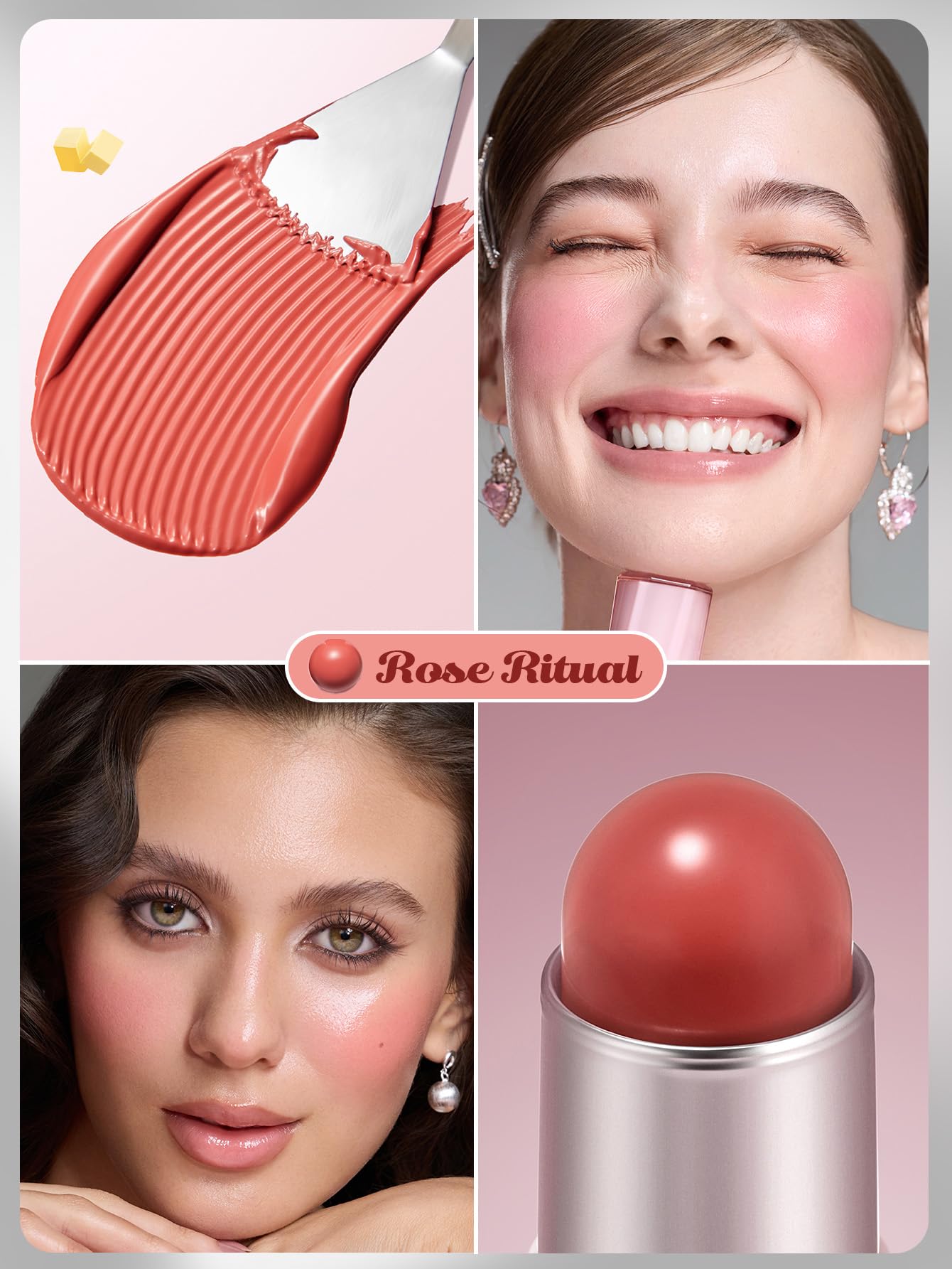 SHEGLAM Buttery Bliss Blush Stick Cream Milk Makeup Blush-Guava Juice