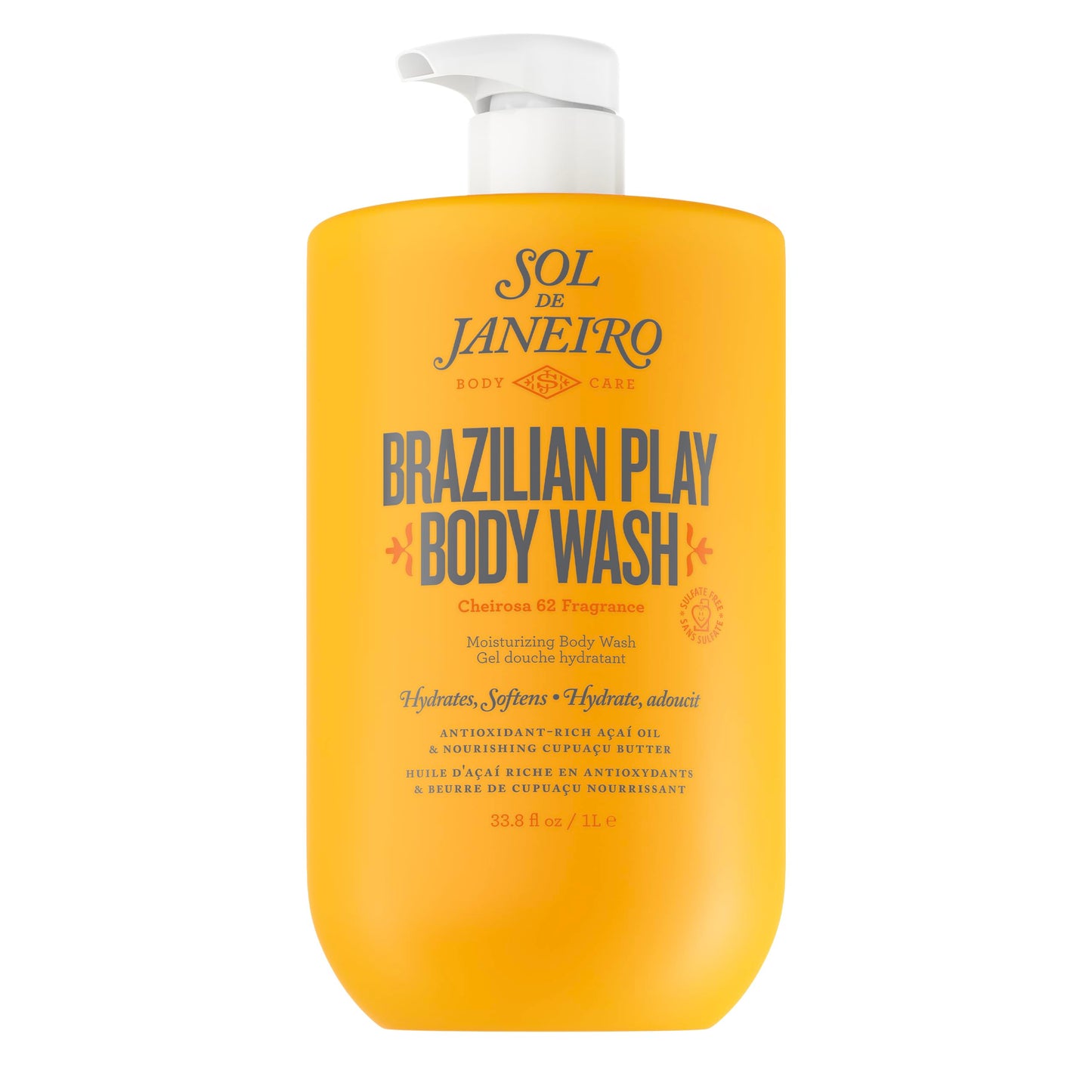 SOL DE JANEIRO Brazilian Play Moisturizing Shower Cream-Gel Body Wash - Premium Body Cleanser - Hydrating for Soft Skin