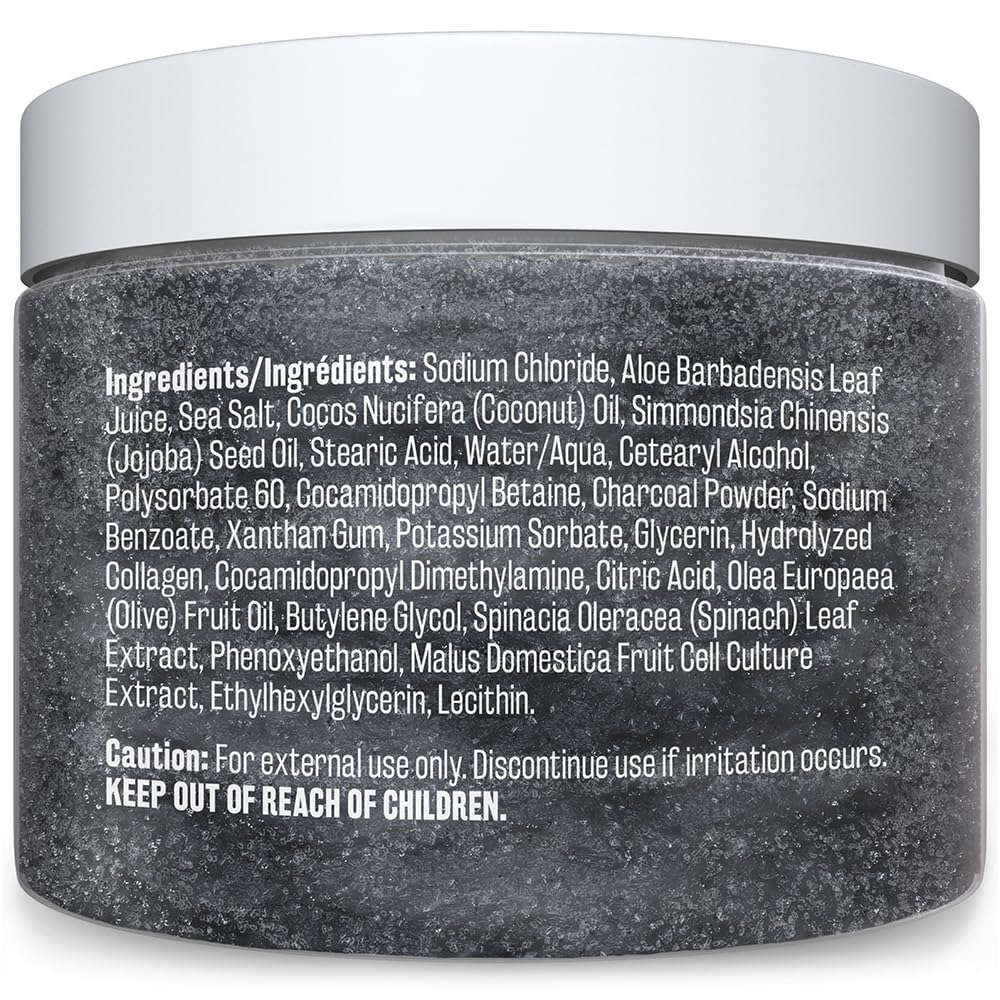 Arabica Coffee Scrub for Hands, Feet, and Body, Exfoliating Scrub with Collagen and Stem Cells, Face Cleanser for Cellulite, Fine Lines, and Stretch Marks by M3 Naturals (1 Pack)