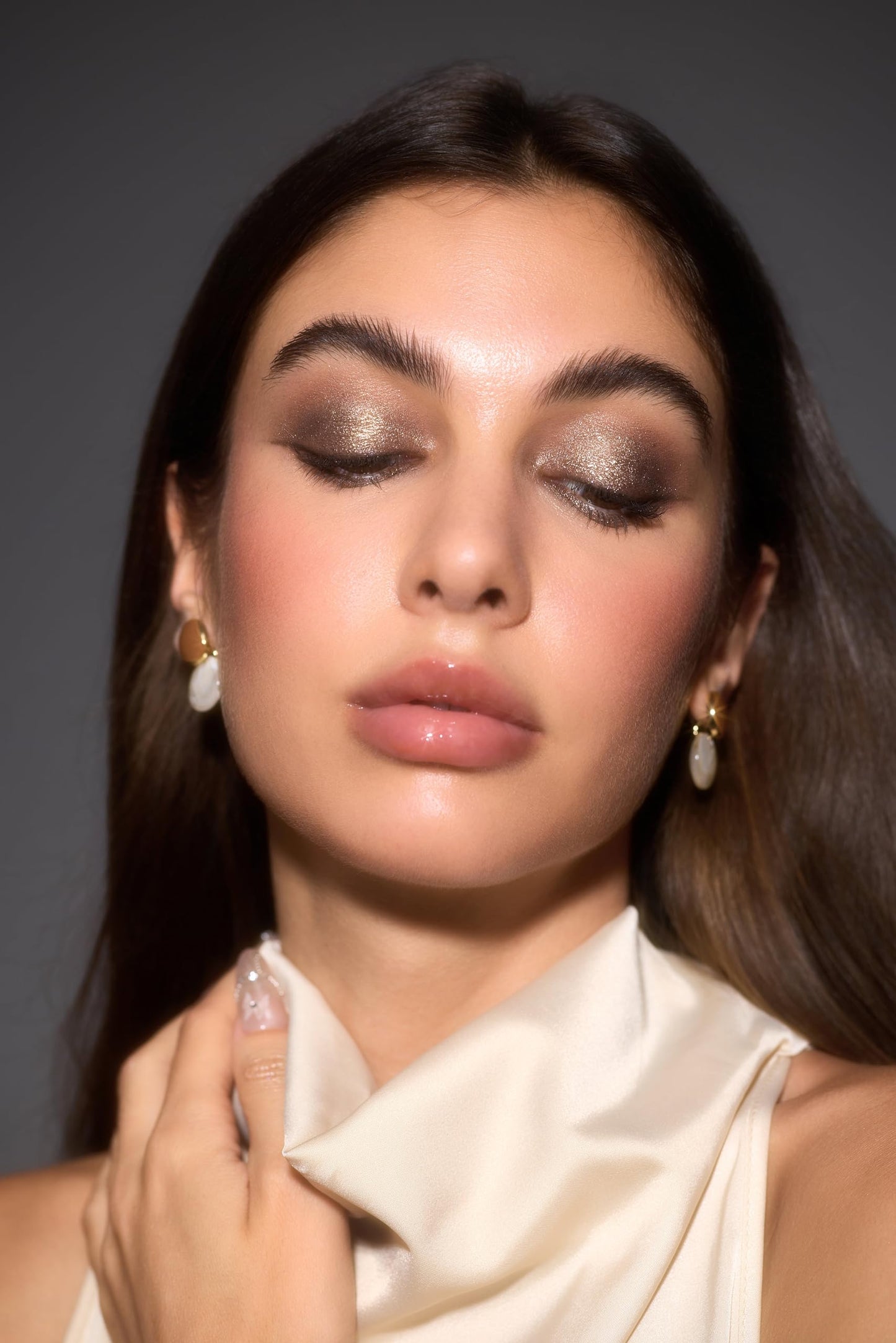 SHEGLAM Crystal Jelly Glaze Stick Eye Shadow Stick Eyeliner Brightener Pencil Crayon with Brush Easy to Blend Long Lasting Shimmer Eyeshadow-Rosy Gem