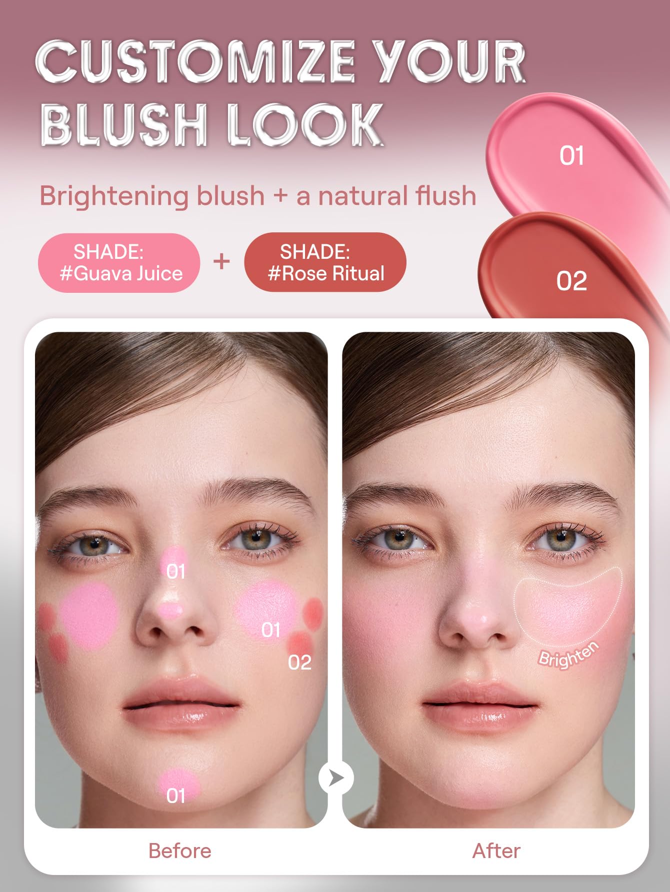 SHEGLAM Buttery Bliss Blush Stick Cream Milk Makeup Blush-Guava Juice