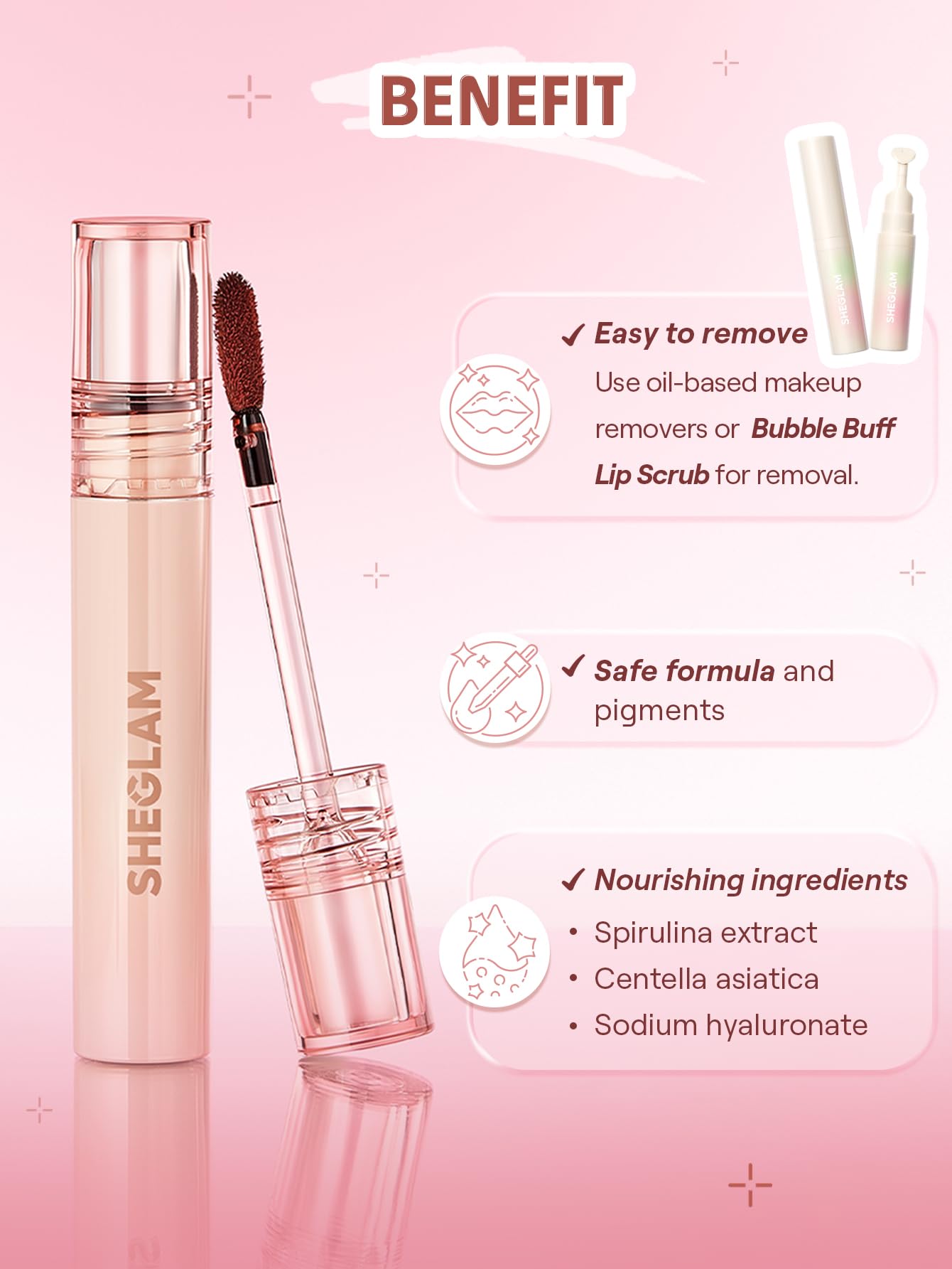 SHEGLAM Fall In Line Peel Off Lip Liner Stain Long Lasting Transfer-proof Nude Lip Tint-Pinky Promise