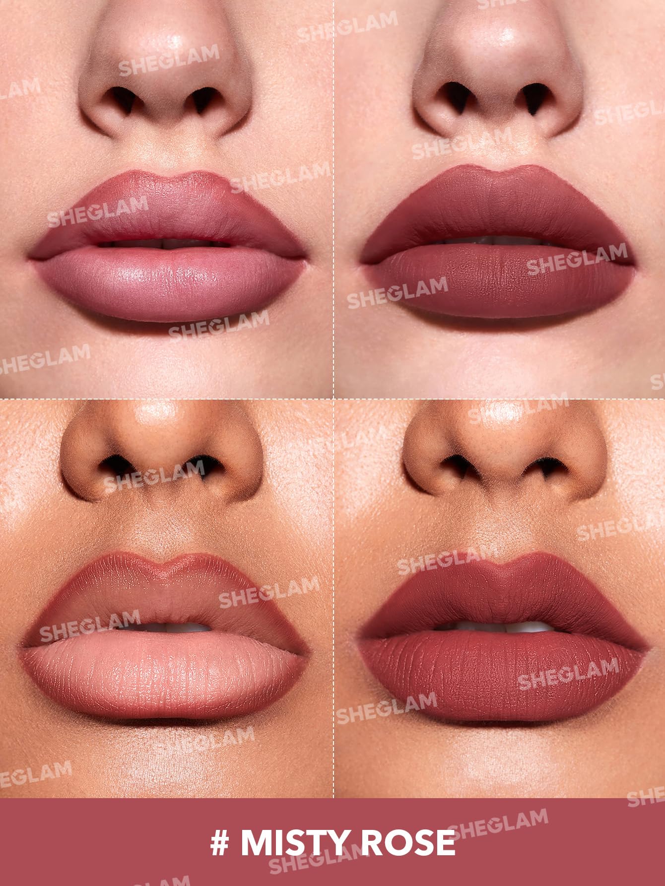 SHEGLAM Lip Liner Creamy Matte Pencil High Pigment Not Easy to Fade Silky Smooth Matte Contour Tint Lip Makeup-Neutral