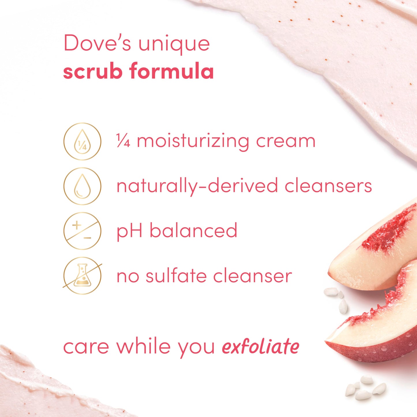 Dove Body Scrub Dragon Fruit & Coconut Cream Body Scrub Exfoliates and Deeply Nourishes for Smooth, Radiant Skin 15 oz