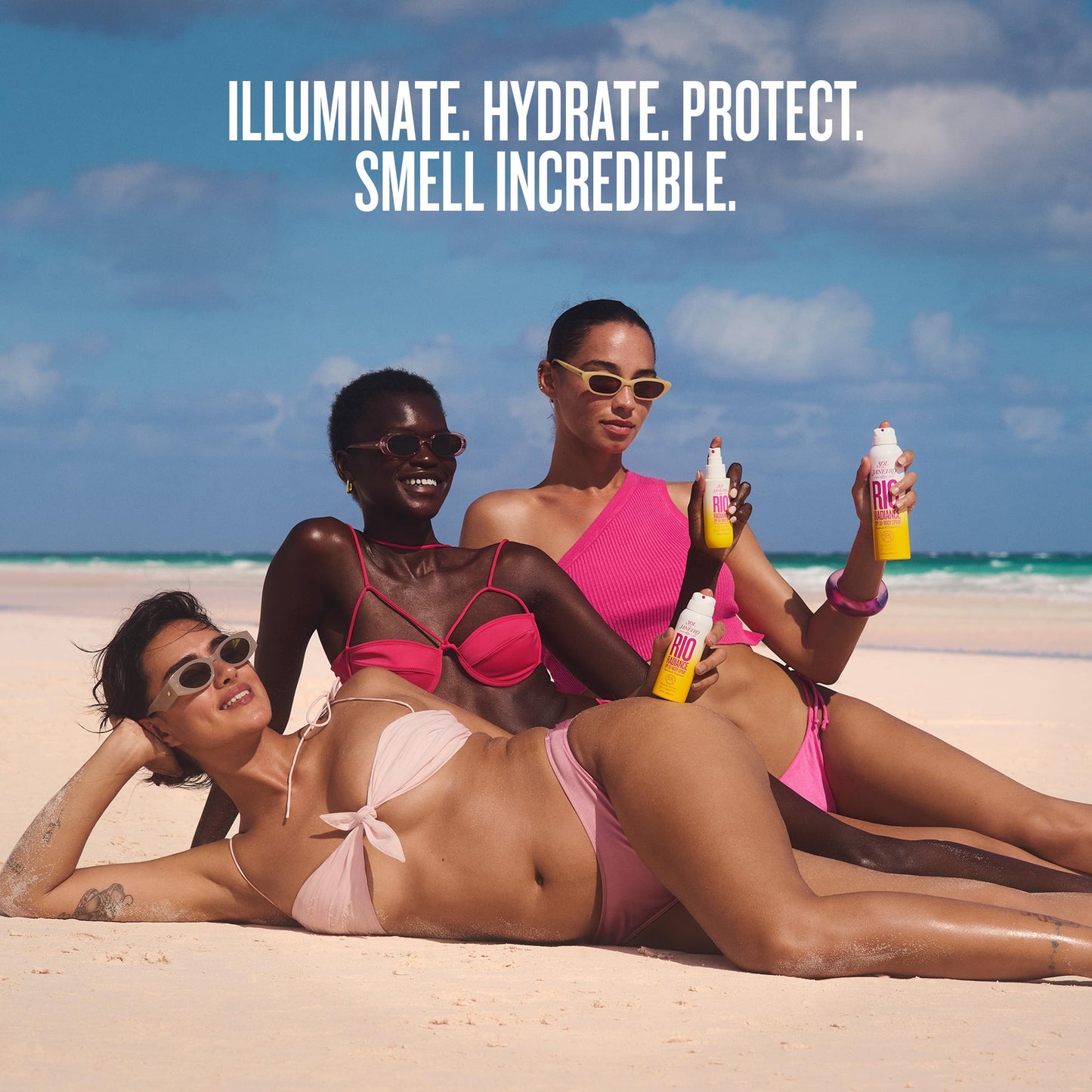 SOL DE JANEIRO Rio Radiance SPF 50 Body Spray Broad Spectrum | Spray Sunscreen for Body | Niacinamide and Antioxidants | Sheer Coverage | UV Protection