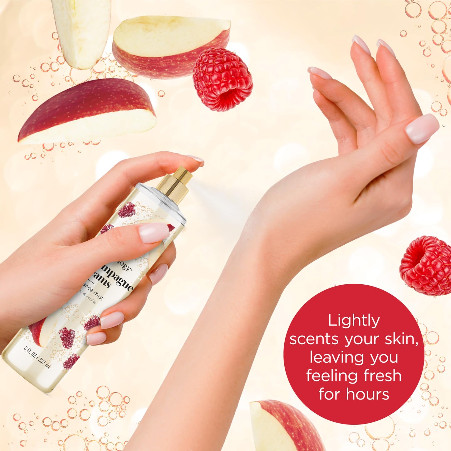 Bodycology Long-Lasting Fragrance Body Mist, Strawberry Cheesecake, 8 fl oz