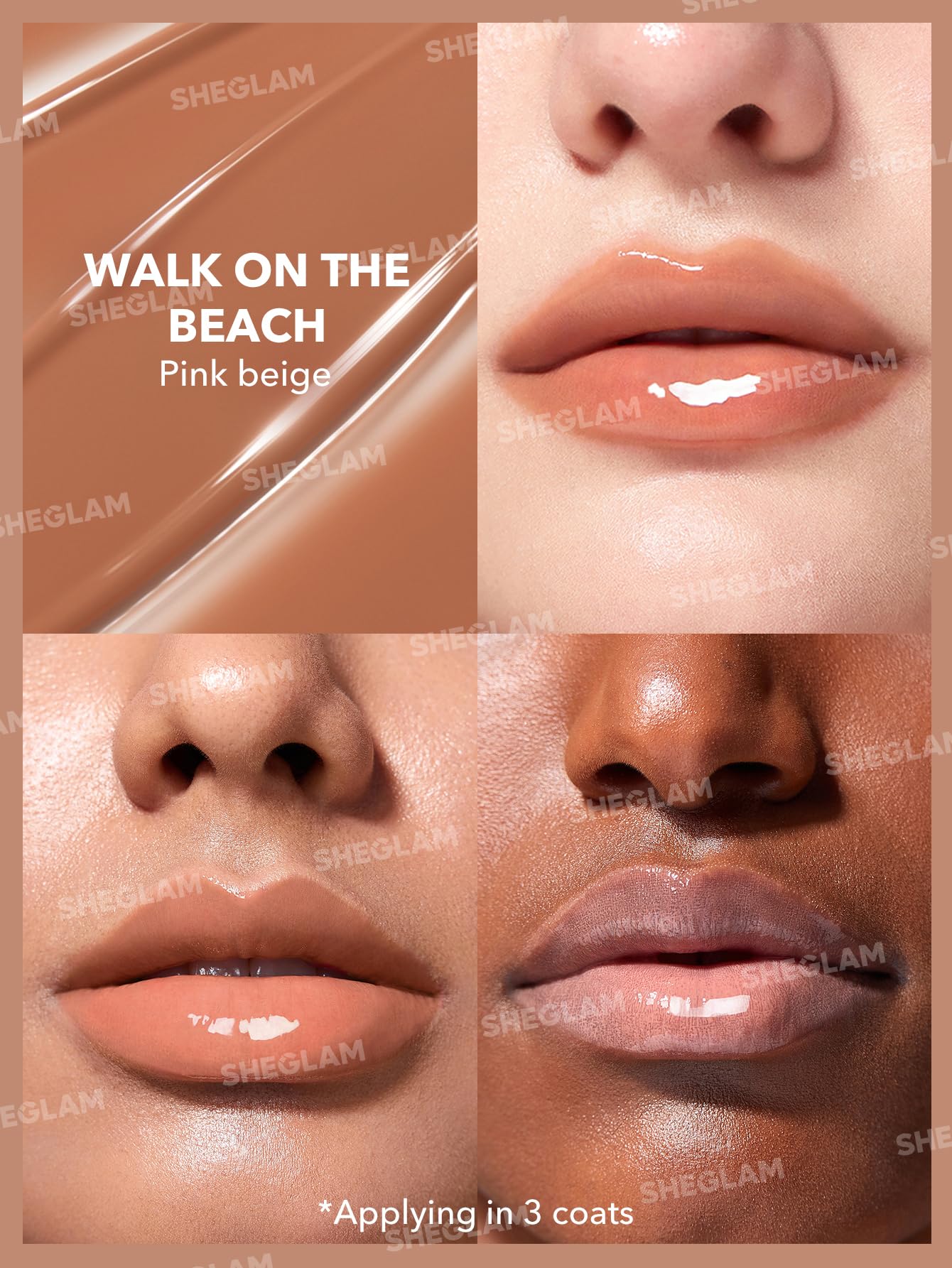 SHEGLAM PoutPerfect Moisturizing Solid Lip Gloss Non Sticky Lipstick with Coconut Oil - Pink Flamingo