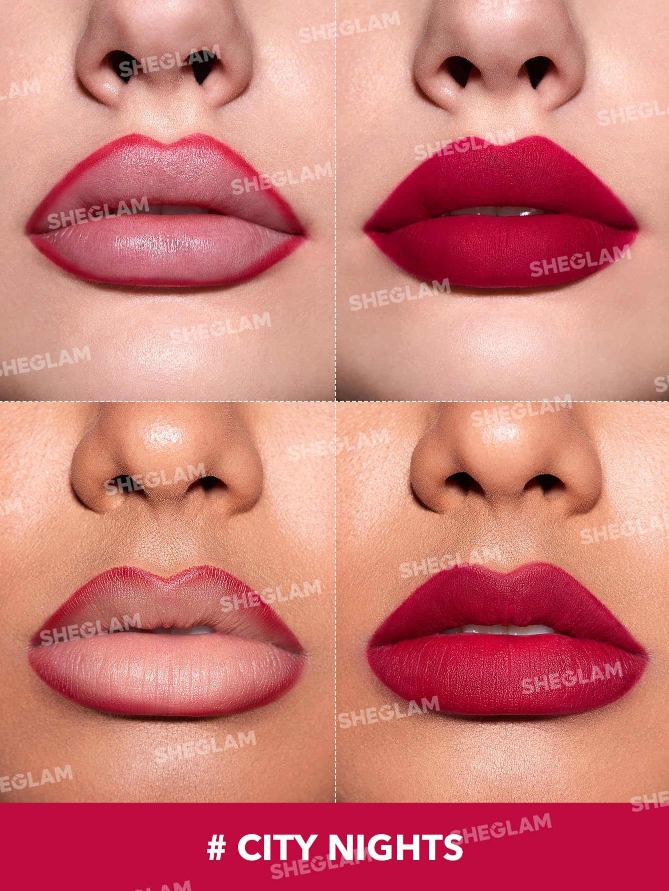 SHEGLAM Lip Liner Creamy Matte Pencil High Pigment Not Easy to Fade Silky Smooth Matte Contour Tint Lip Makeup-Neutral