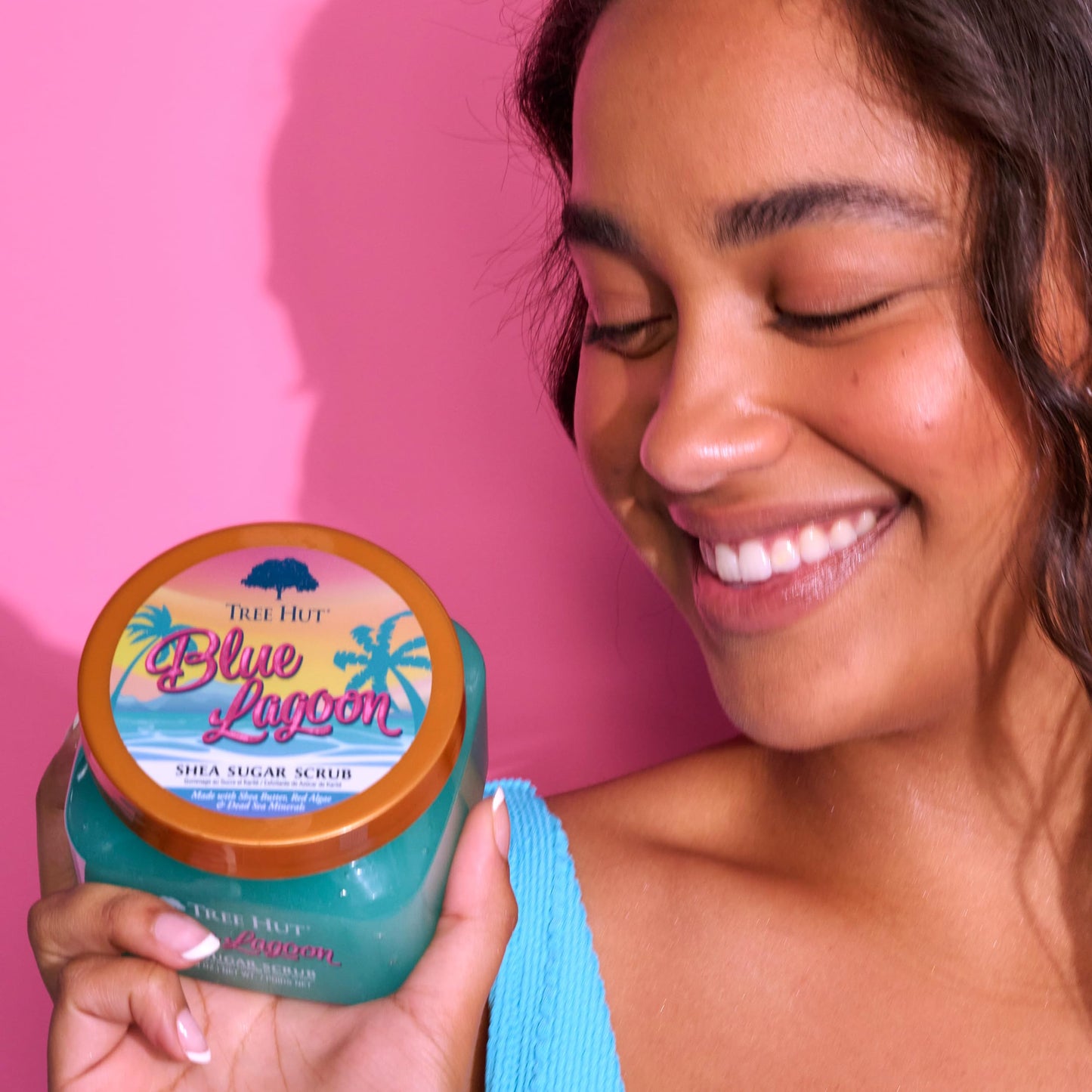 Tree Hut Moroccan Rose Shea Sugar Scrub | Exfoliating Body Scrub Removes Dead, Dry Skin for a Soft & Hydrated Feel | Nourishing Essential Body Care | 18 fl oz.