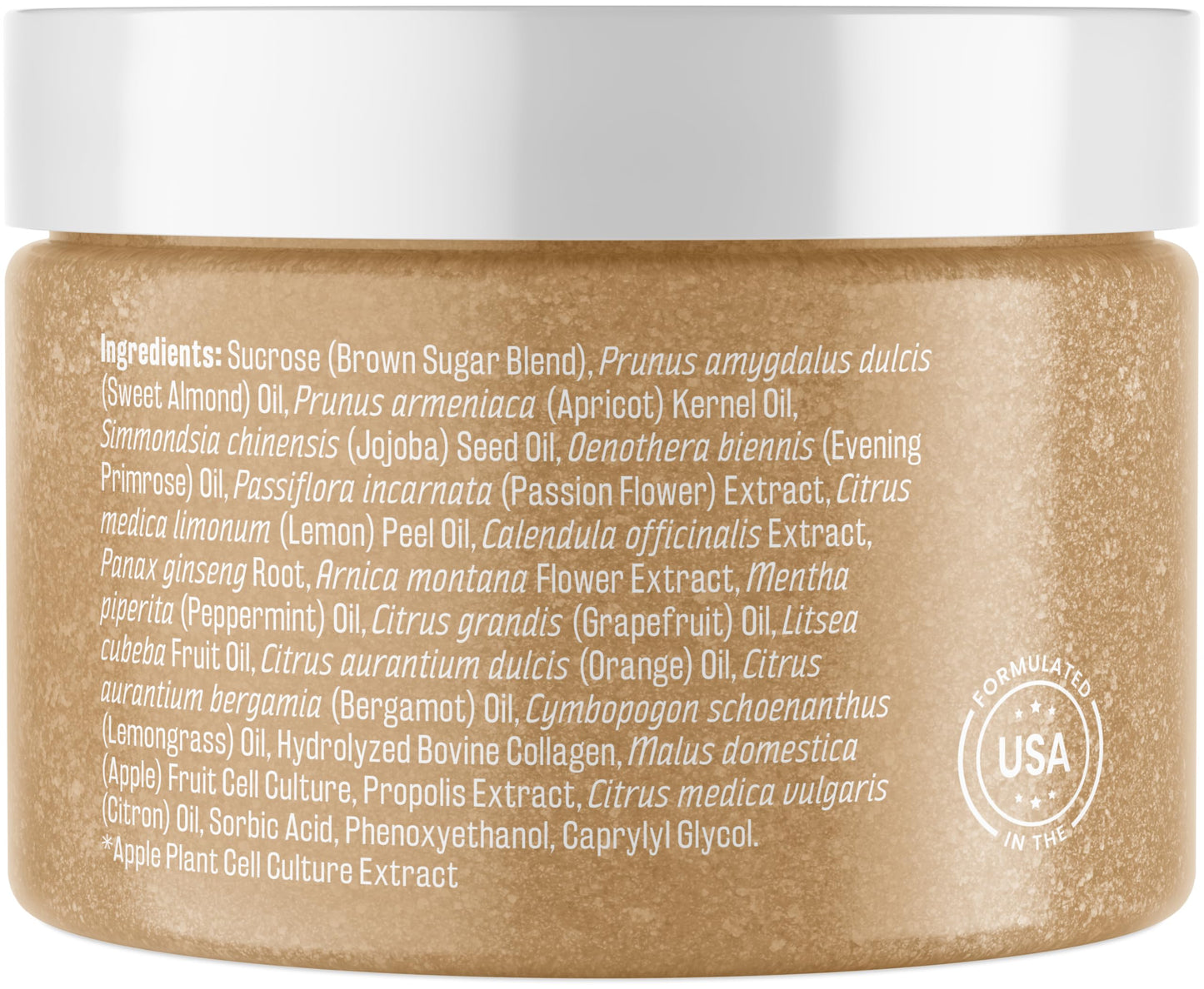 Arabica Coffee Scrub for Hands, Feet, and Body, Exfoliating Scrub with Collagen and Stem Cells, Face Cleanser for Cellulite, Fine Lines, and Stretch Marks by M3 Naturals (1 Pack)