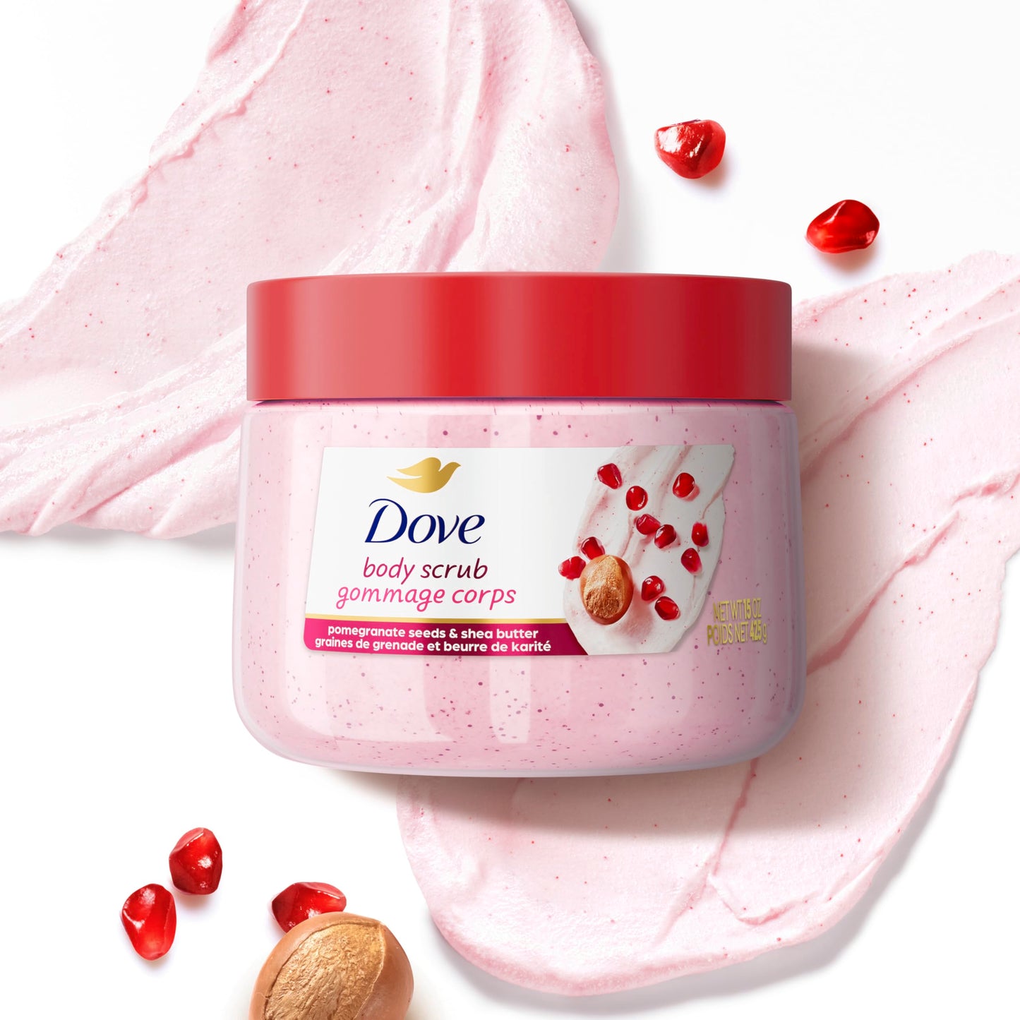 Dove Body Scrub Dragon Fruit & Coconut Cream Body Scrub Exfoliates and Deeply Nourishes for Smooth, Radiant Skin 15 oz