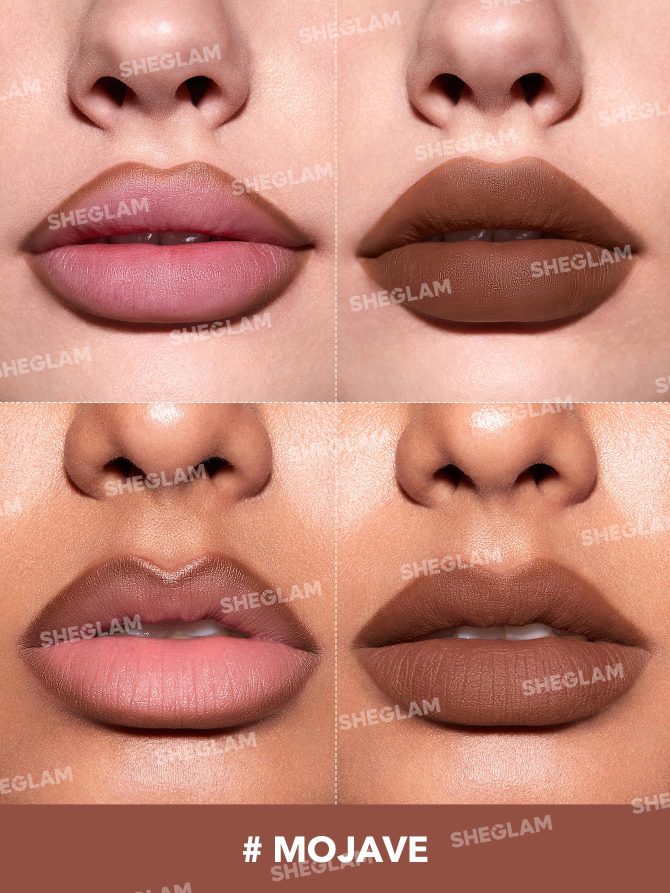 SHEGLAM Lip Liner Creamy Matte Pencil High Pigment Not Easy to Fade Silky Smooth Matte Contour Tint Lip Makeup-Neutral