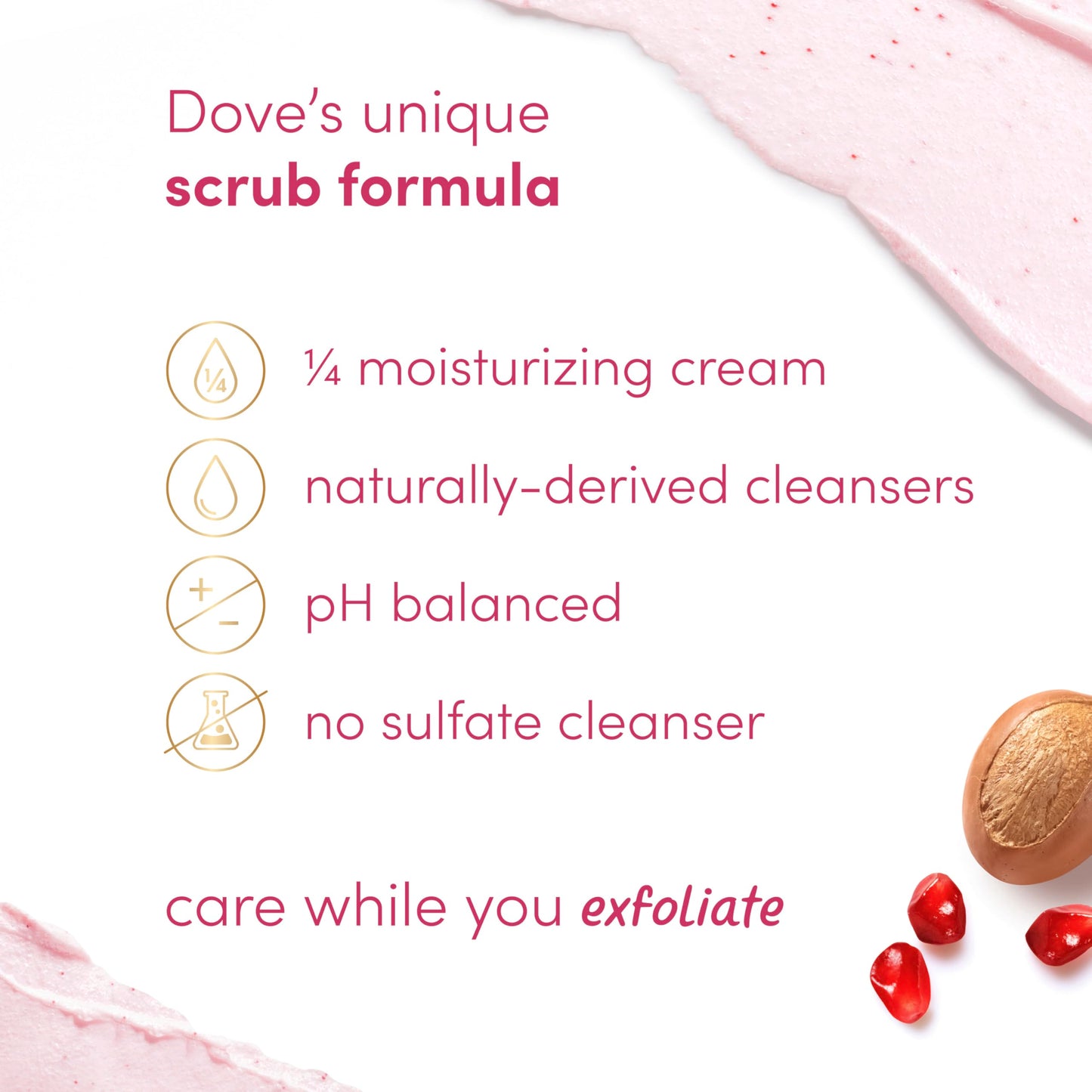 Dove Body Scrub Dragon Fruit & Coconut Cream Body Scrub Exfoliates and Deeply Nourishes for Smooth, Radiant Skin 15 oz